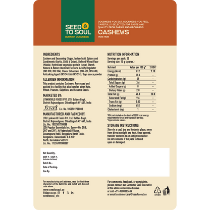 Peri Peri Cashew — SeedToSoul Premium Dry Fruits