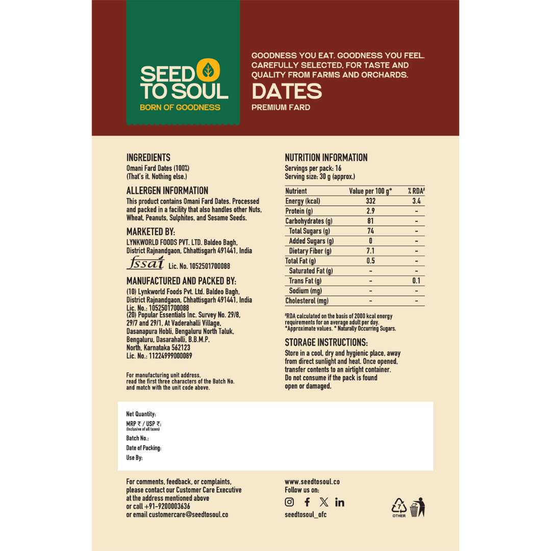 Fard Dates — SeedToSoul Premium Dry Fruits