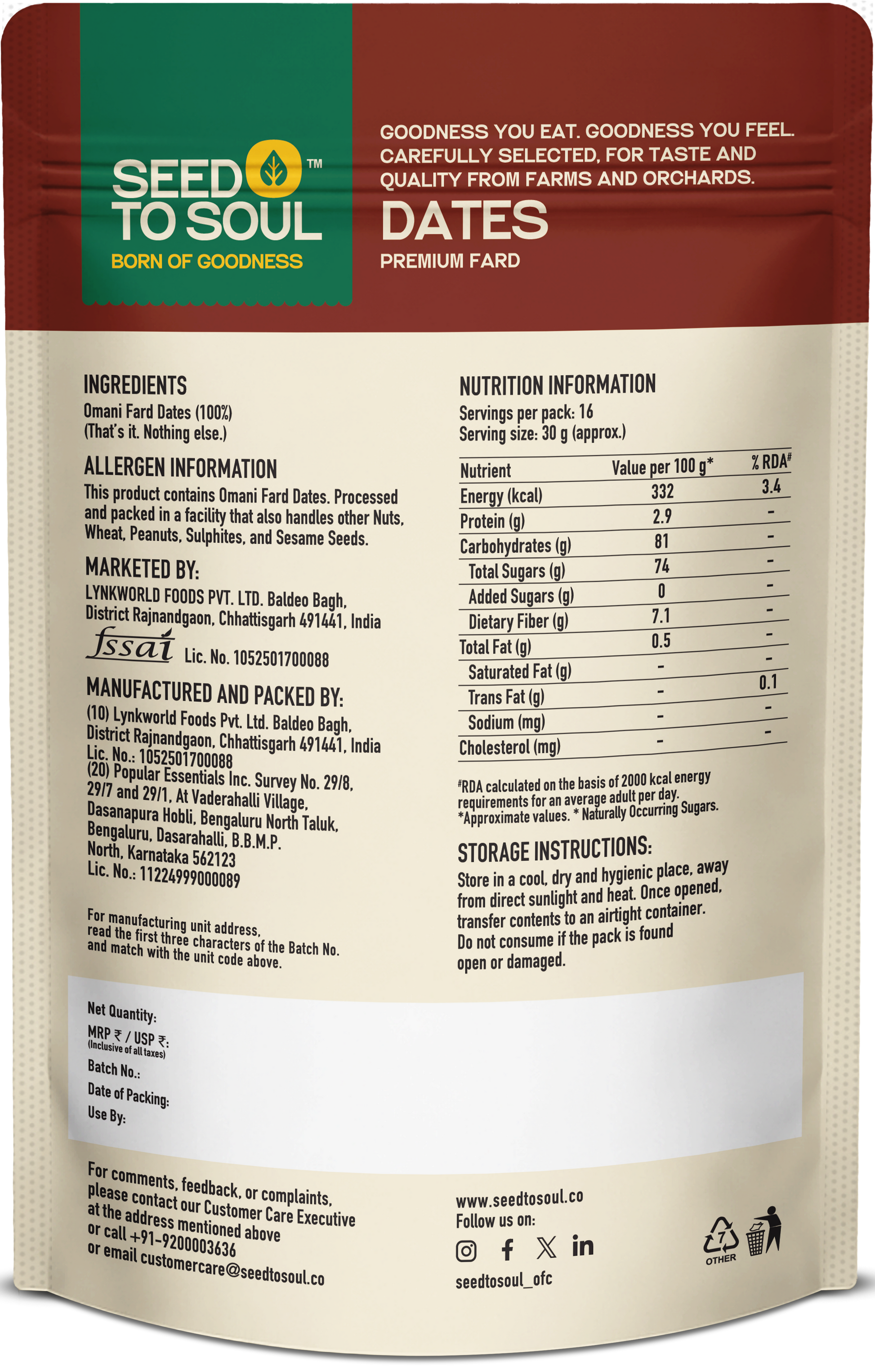 Fard Dates — SeedToSoul